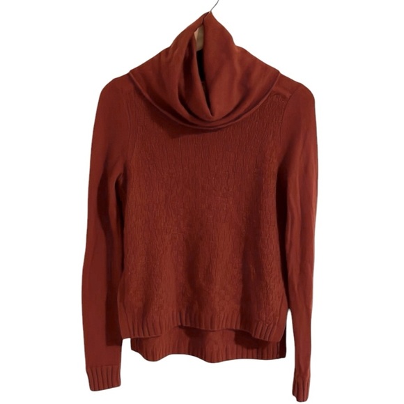White +‎ Warren Cashmere Cowl Neck Sweater Women’s Size Small Knit Burnt Orange - Picture 1 of 8